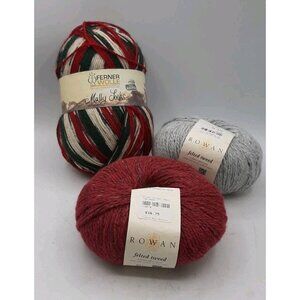 2 Rowan Felted Tweed Yarns 50g and 1 Ferner Wolle Mally Socks 150g NEW